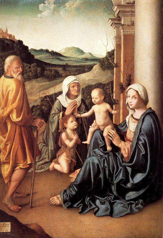 Palmezzano, Marco Holy Family with Saint Elizabeth and the Infant Saint John oil painting image